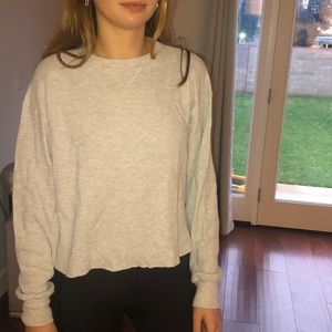 Light gray waffle long sleeve